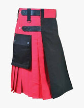 A PINK AND BLACK UTILITY KILT - Scottish Kilt Jacket™ USA-UK